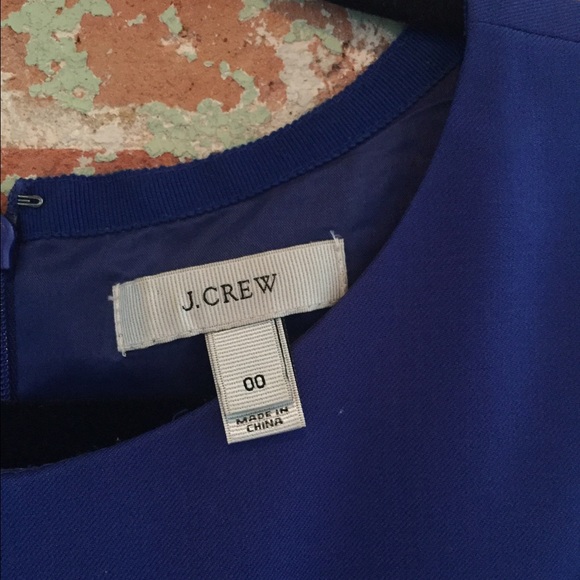 J.Crew Super 120s Wool Dress Cobalt Blue - Picture 3 of 4